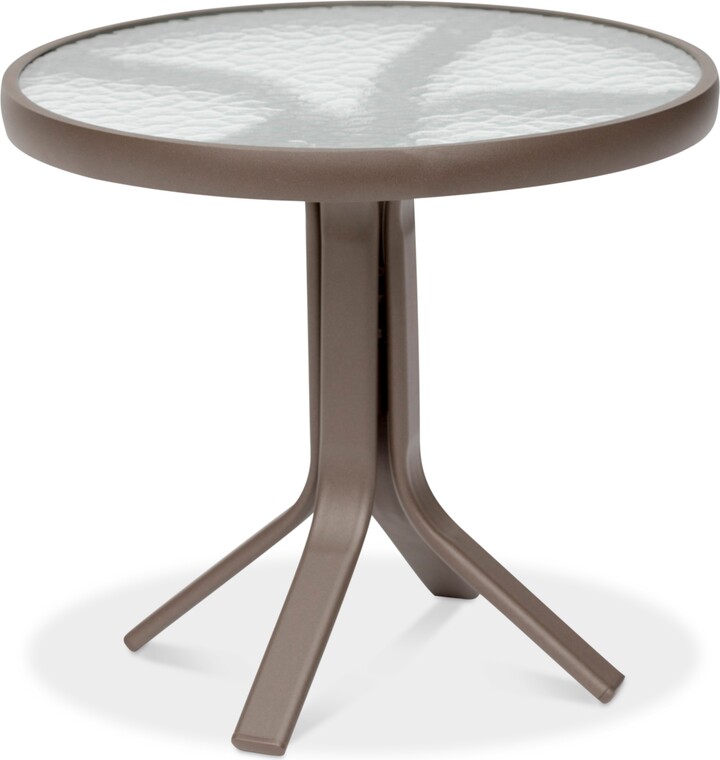Agio Oasis Outdoor Aluminum 20" Round End Table, Created for Macy's