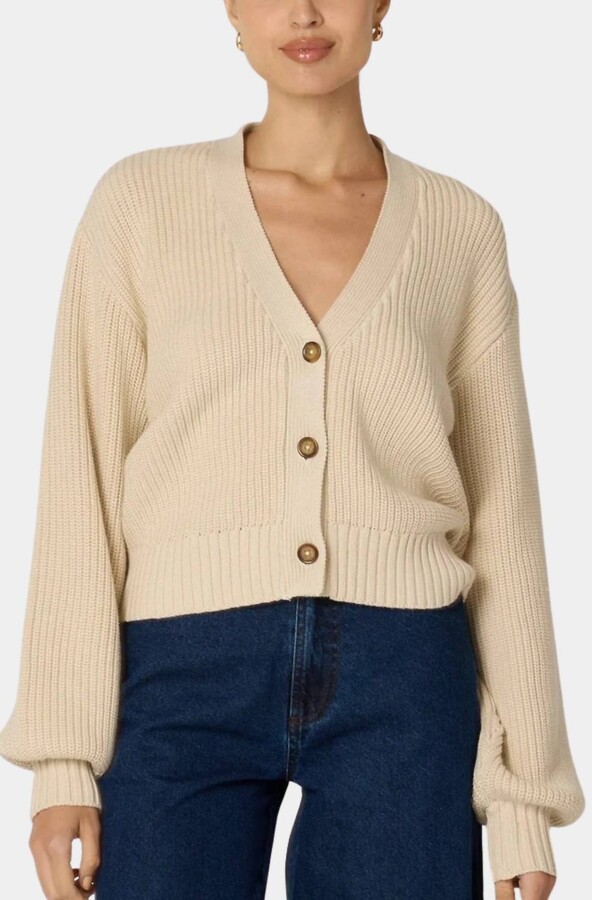 Cleobella Addison Sweater Cardigan In Cream