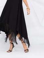 Thumbnail for your product : P.A.R.O.S.H. Asymmetric Fringed Hem Sleeveless Dress