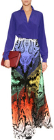 Thumbnail for your product : Etro Silk Stretch Patterned Maxi Skirt