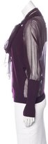 Thumbnail for your product : Nina Ricci Virgin Wool Silk-Trimmed Cardigan w/ Tags