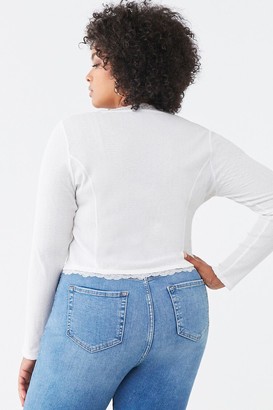 Forever 21 Plus Size Lace-Trim Top