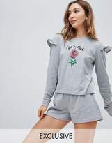 Thumbnail for your product : Hey Peachy Girl's Night Grey Short Pyjama Set