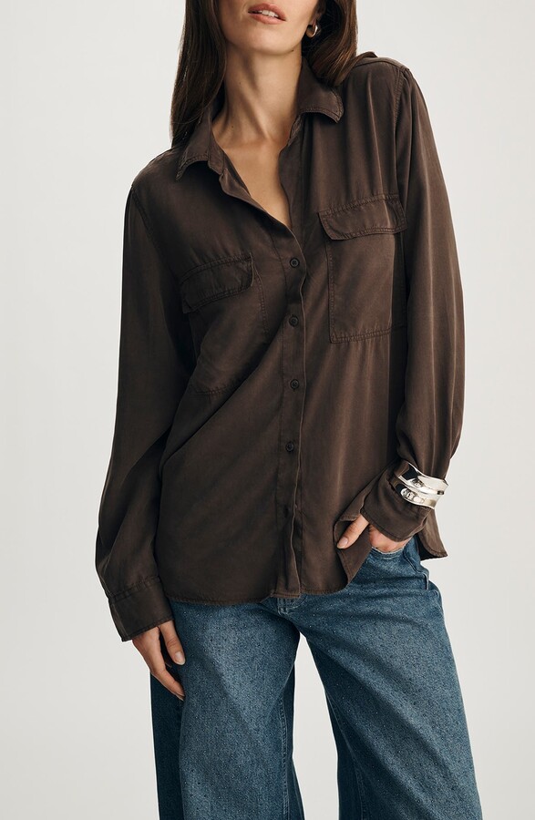 Mavi Jeans Luxe Touch Relaxed Fit Button-Up Shirt