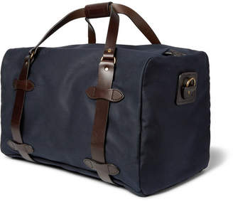 Filson Leather-Trimmed Twill Duffle Bag