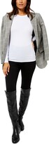 Thumbnail for your product : A Pea in the Pod LUXEssentials Ribbed Crewneck Maternity T-Shirt - White/Black Stripe