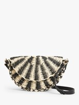 Thumbnail for your product : John Lewis & Partners Half Moon Cross Body Straw Bag