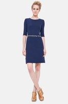 Thumbnail for your product : Akris Elbow Sleeve Wool Crepe Dress