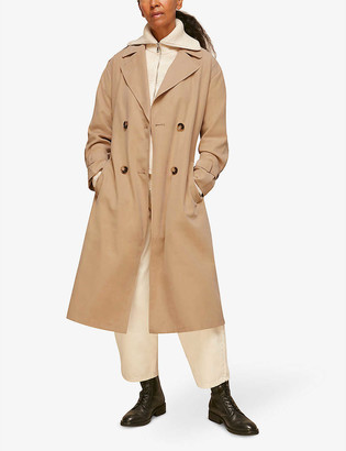 Whistles Riley double-breasted woven trench coat