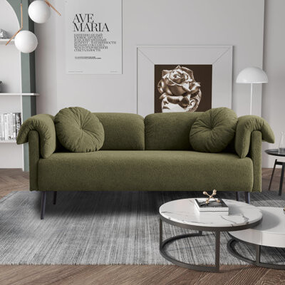 George Oliver Kriaris 68.5'' Wool Sofa