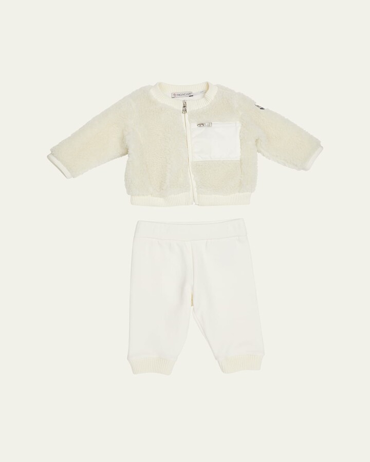 Girl's Plush Jacket & Sweatpants Set, Size 6M-3