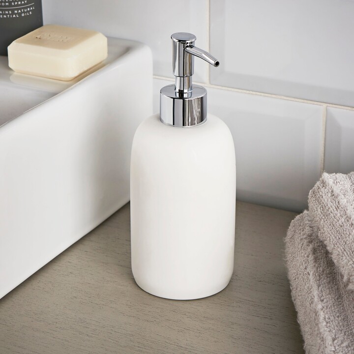 Dunelm Modern Luxe Soap Dispenser White ShopStyle