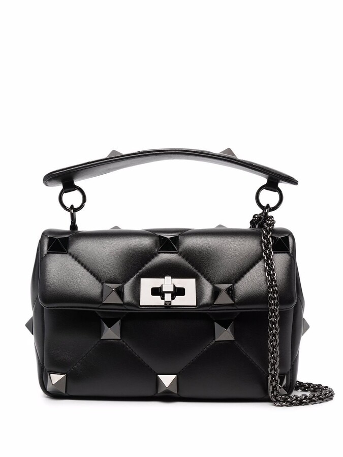 Valentino Garavani Rockstudembellishment diamondquilt tote bag