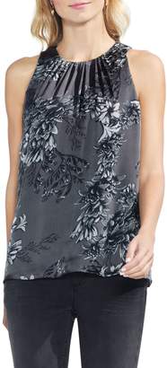 Vince Camuto Etched Woodland Floral Blouse