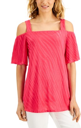 Jm collection cold shoulder top Clearance