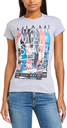 Minted Travel TRAVEL Women's Miami Beach Regular Fit Short Sleeve T-Shirt