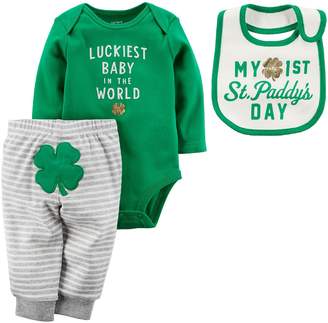 Carter's Baby Boy's My First St Patrick's Day 3 Piece Pant Set