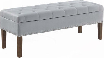Tufted Bench with Storage