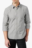 Thumbnail for your product : 7 For All Mankind Vertical Stripe Shirt In Used Black