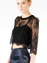 Thumbnail for your product : Candela Crawley Lace Crop Top