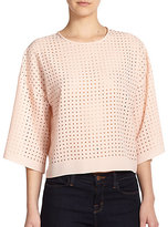 Thumbnail for your product : Tibi Boxy Laser-Cut Top