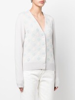 Thumbnail for your product : Barrie Embroidered Cashmere Cardigan