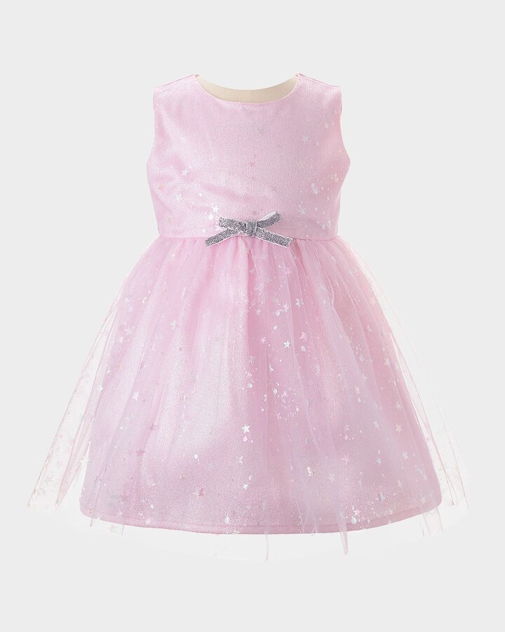 Rachel Riley Girl's Sparkle Star Tulle Dress, Size 6M-24M