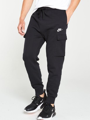 Nike Sportswear Club Fleece Cargo Joggers Black - ShopStyle Jumpers u0026  Hoodies