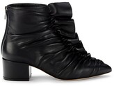 Thumbnail for your product : Sergio Rossi Ruched Leather Ankle Boots