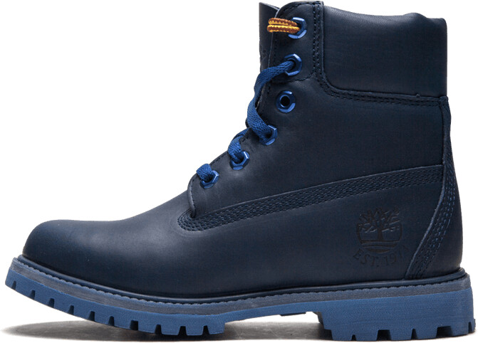 blue leather timberland boots