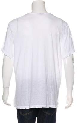 James Perse Woven V-Neck T-Shirt
