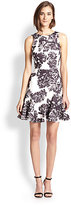 Thumbnail for your product : Rebecca Taylor Flower-Print Fit-and-Flare Dress