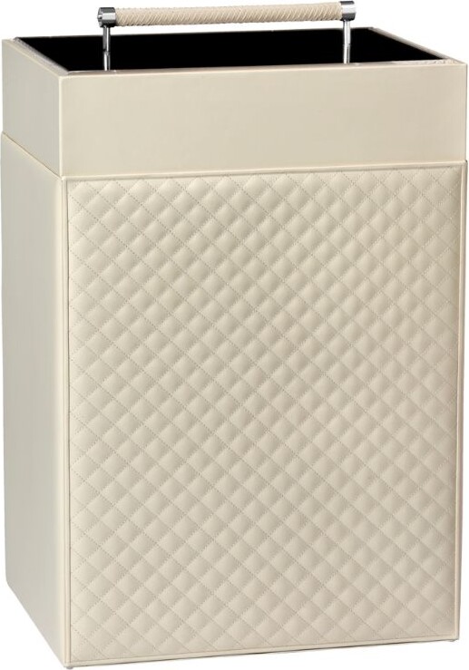Riviere Quilted Leather Laundry Basket ShopStyle Wastebaskets & Hampers