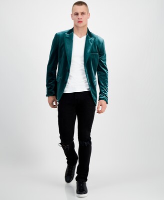 INC International Concepts Men's Anthony Slim-Fit Velvet Blazer, Created for Macy's
