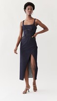 Thumbnail for your product : Brandon Maxwell Stretch Denim Bustier Dress