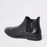 Thumbnail for your product : River Island Black leather pointed toe Chelsea boots