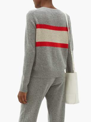 Allude Stripe-intarsia Wool-blend Sweater - Womens - Grey Multi