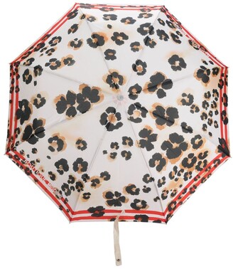 Moschino Leopard Print Compact Umbrella