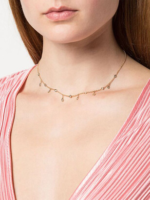 Jacquie Aiche Spaced Out Diamond Shaker Yellow Gold Choker Necklace