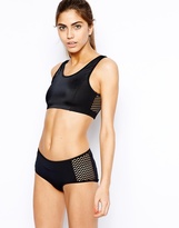 Thumbnail for your product : Simona Monki Mesh Print Sporty Bikini Top