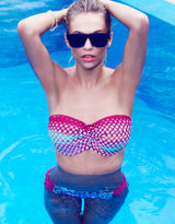 Thumbnail for your product : Just Peachy By Figleaves.com Long Island Underwired Twist Bandeau Bikini Top