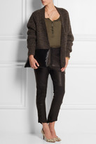 Thumbnail for your product : Isabel Marant Mamy ribbed silk-jersey top