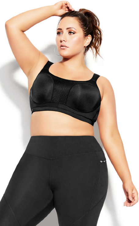 City Chic Underwire Contour Sports Bra - black City Chic Underwire Contour Sports Bra - black