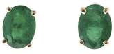 Thumbnail for your product : 18K White Gold with 2.23ct. Green Emerald Post Earrings