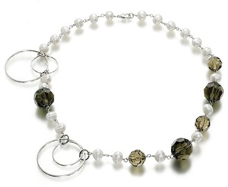 Orchira Ladies' Cultured pearl fashion necklace with Smoky quartz