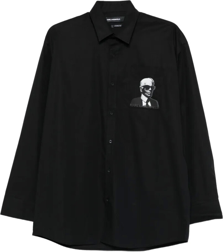 Karl Lagerfeld Paris Portrait Casual Shirt
