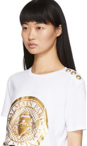 Thumbnail for your product : Balmain White 3-Button Coin T-Shirt