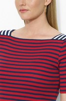 Thumbnail for your product : Lauren Ralph Lauren Stripe Square Neck Cotton Tee (Plus Size)