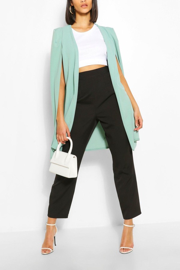 longline crepe jacket