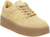 Thumbnail for your product : Nike Air Force 1 Sage Trainers Club Gold Gum Light Brown White